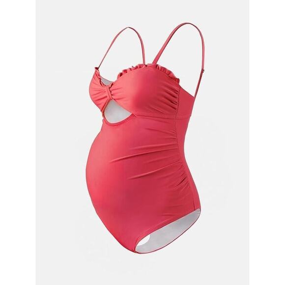 NWT‎ Cupshe Maternity One Piece Swimsuit Sweetheart Neck - Size Medium - Picture 5 of 6